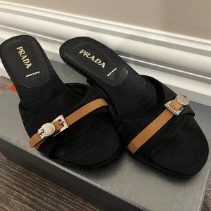 Prada Open-Toe Slip-on sandals with Heels
